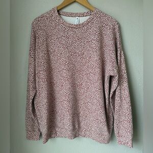 Athleta Studio to Street Printed Sweatshirt Cheetah | Women’s Size Medium